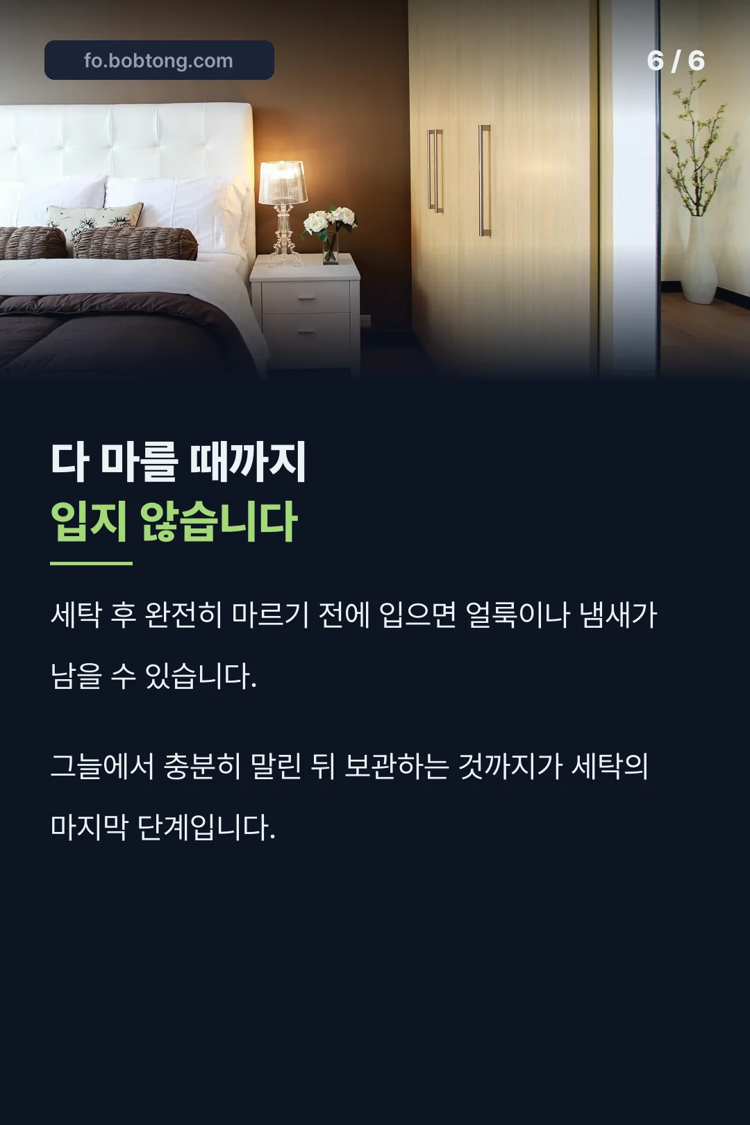 완전 건조 후 보관